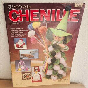 GUC Vintage Creations In Chenille By Phyllis Simone Craft Booklet Retro SEI 117